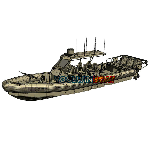 35 Foot Aluminum Rigid Hull Inflatable Navy Salvage Boat for Sale with Suspension