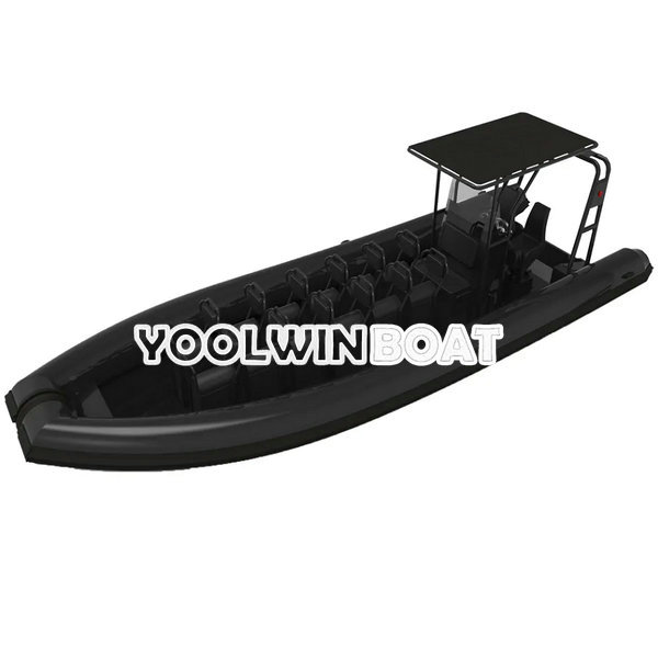 32FT Military Aluminum Rigid Hulled Inflatable RIBs Boat with Passenger Seats 