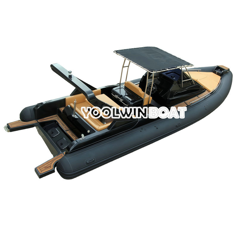 9.6m Cabin Fiberglass RIB Inflatable Boat with Electric Toilet