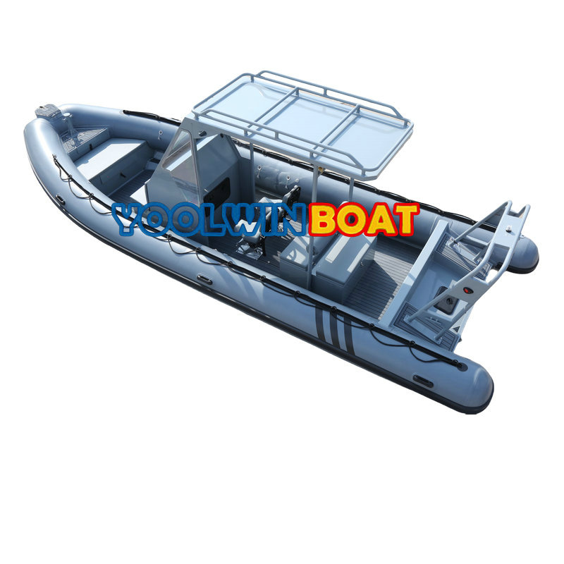 760 Patrol Aluminum RIB Boat with 250HP Outboard Engine