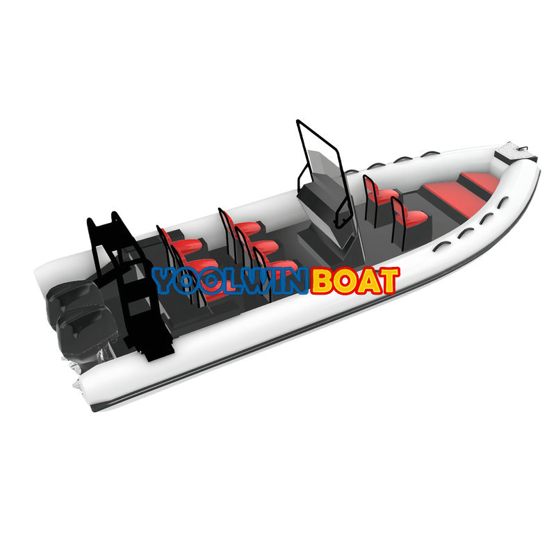 760 Government Rescue Aluminum RIB Boat with 10 Jockey Seats