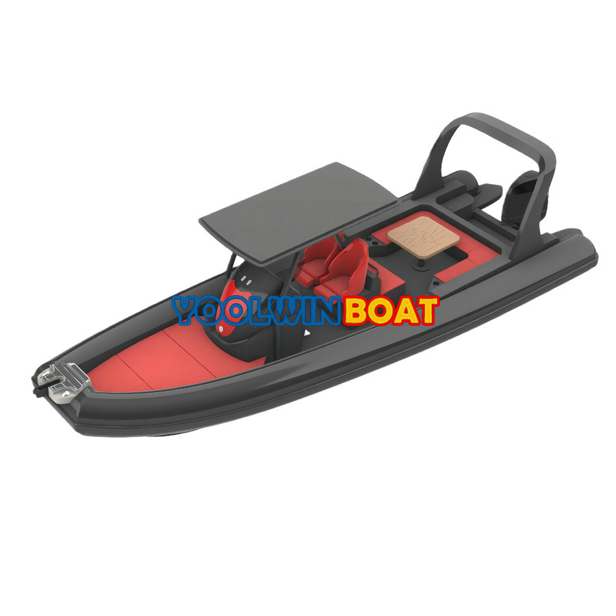 860 fiberglass stepped hull rib boat for sale