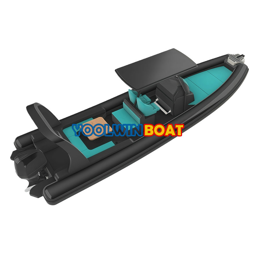 28ft fiberglass rib inflatable boat for sale