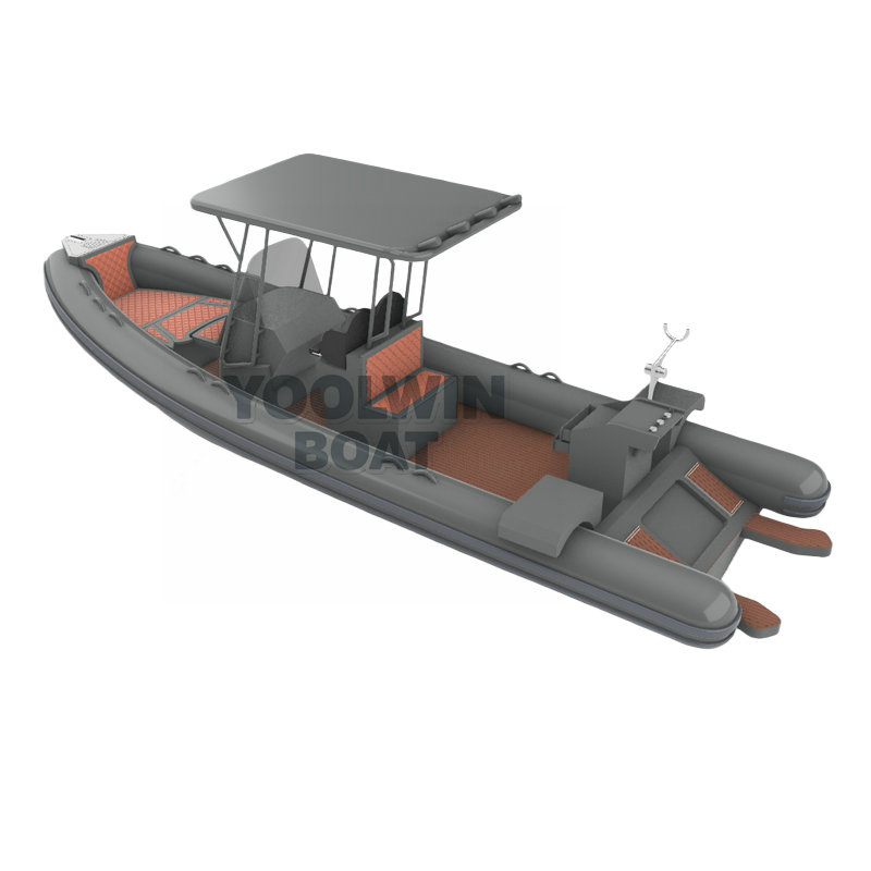 860 commercial fishing aluminum rib boat