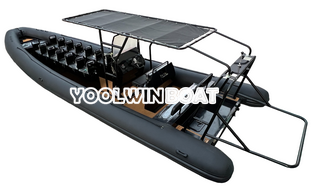patrol rib boat with line seats