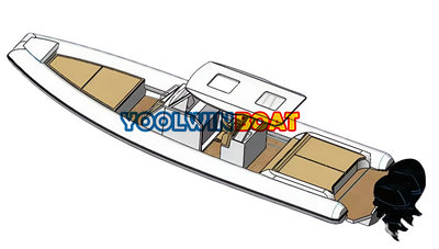 32 foot cabin aluminum boats with sunbed