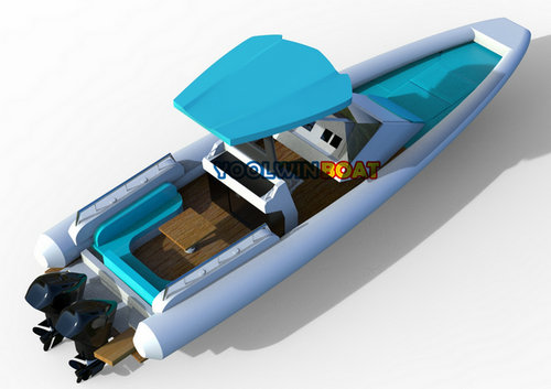 35ft aluminum rigid inflatable boat for leisure