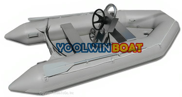 inflatable boat with front operation motor