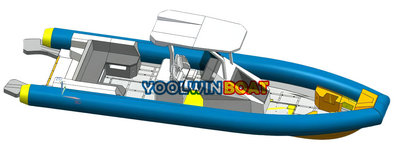 960 rib boat luxury with electric toilet